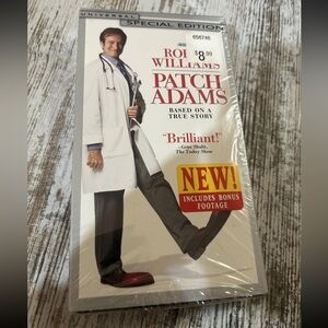 New sealed Universal Patch Adams VHS - White, Red, Yellow
